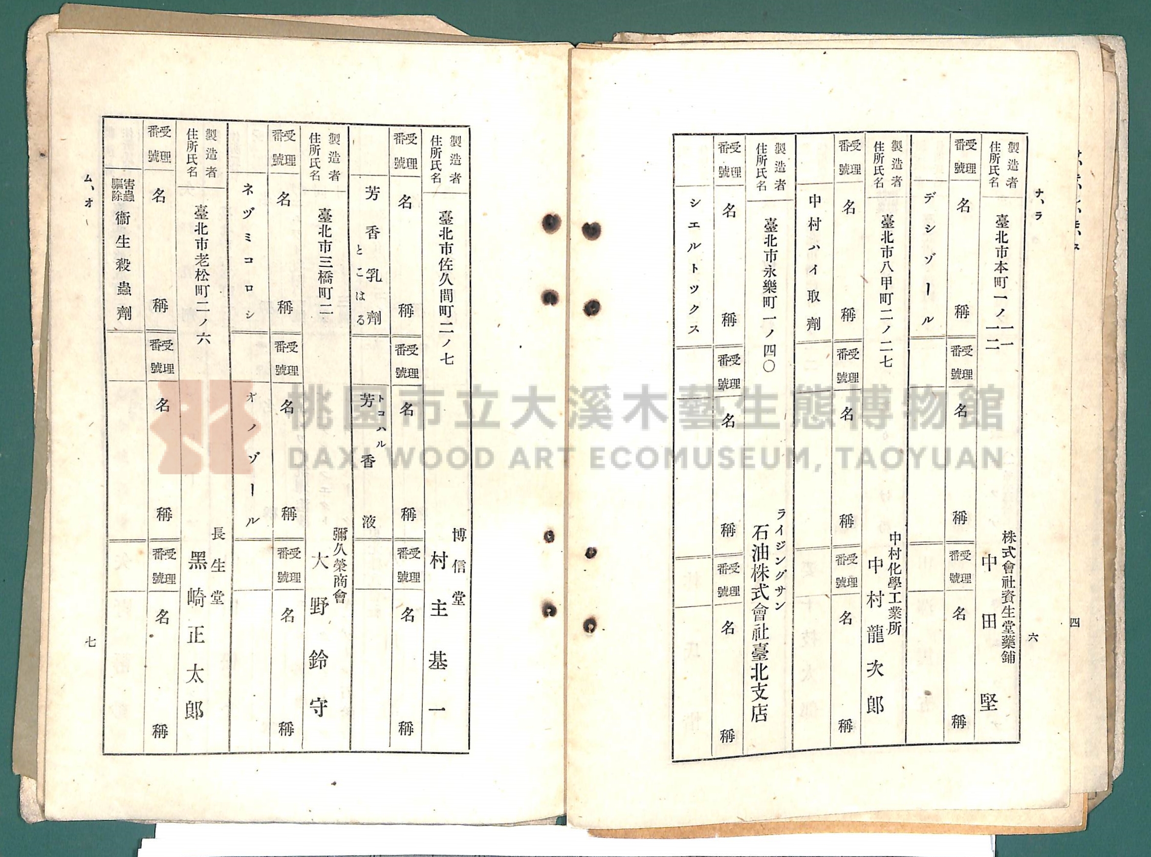 《大嵙崁公學校第一學年通告簿》 (含部分昭和16年藥房藥品名冊)主題的圖片縮圖第12張