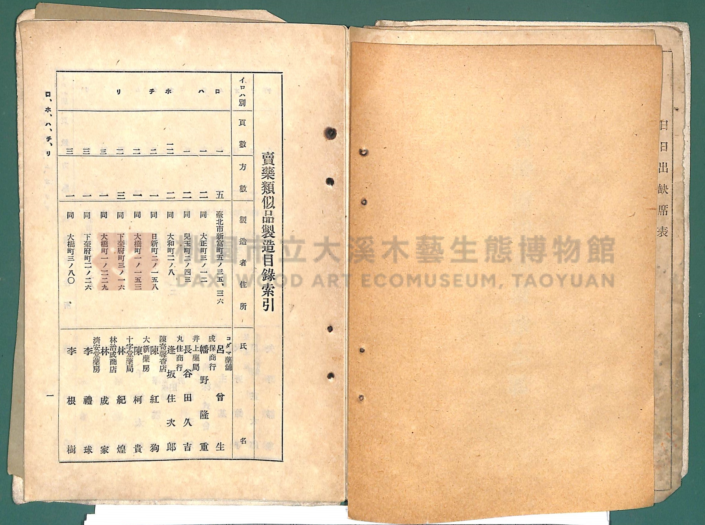 《大嵙崁公學校第一學年通告簿》 (含部分昭和16年藥房藥品名冊)主題的圖片縮圖第7張