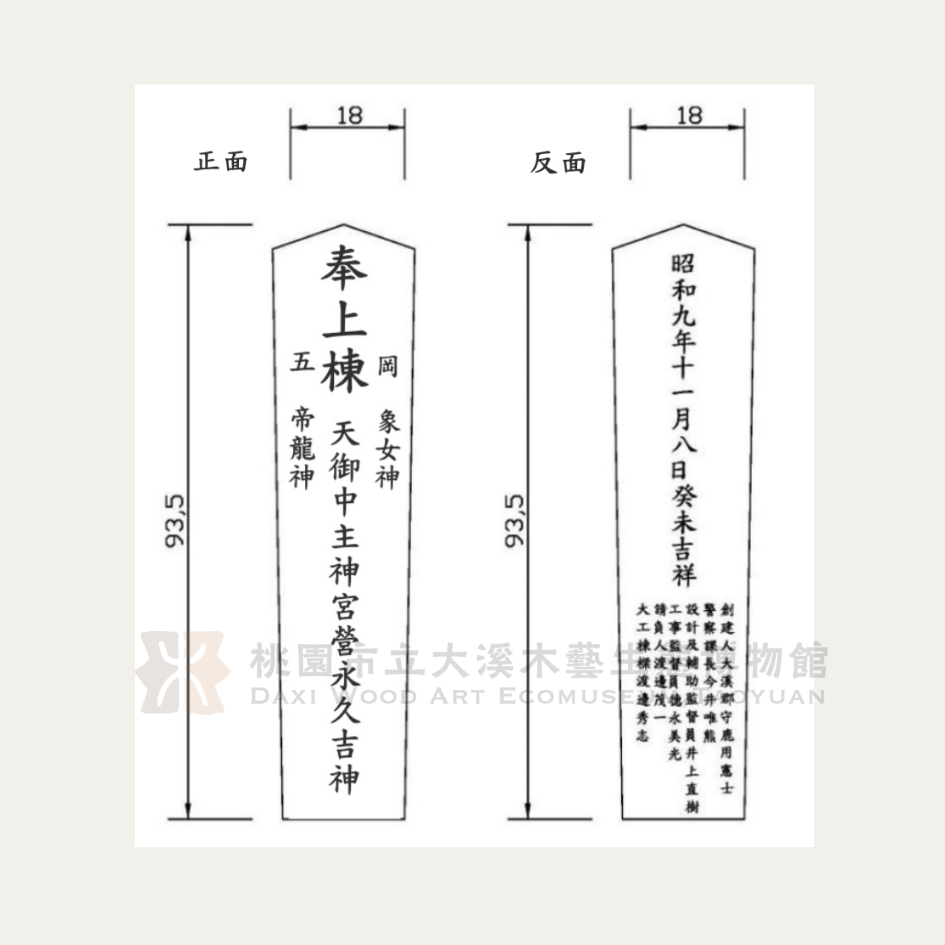 段落敘述相關的圖示說明：本影像節錄自桃園縣文化局2014年《桃園縣歷史建築「大溪武德殿」調查研究暨修復再利用計劃》。