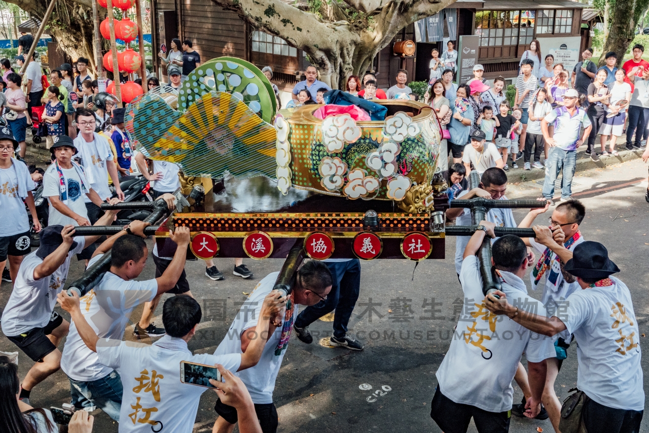 段落敘述相關的圖示說明：墨斗陣為協議社的特色陣頭，該社創社成員以木器業者為主